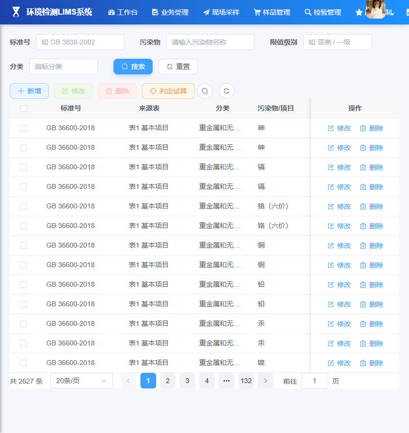污染物限值库